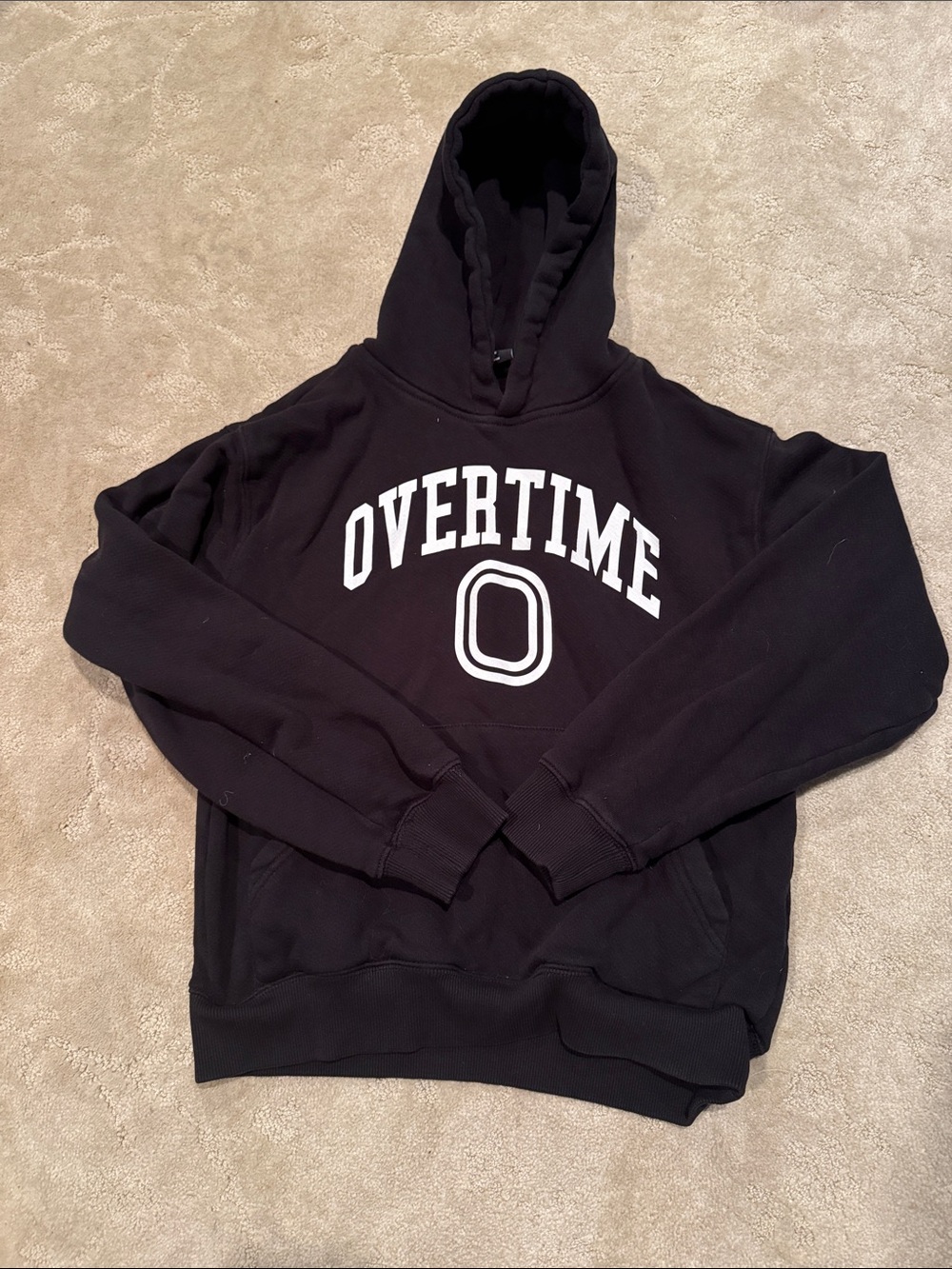 Overtime Black Graphic Hoodie - Boy’s Pullover Sweatshirt